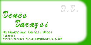 denes darazsi business card